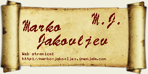 Marko Jakovljev vizit kartica